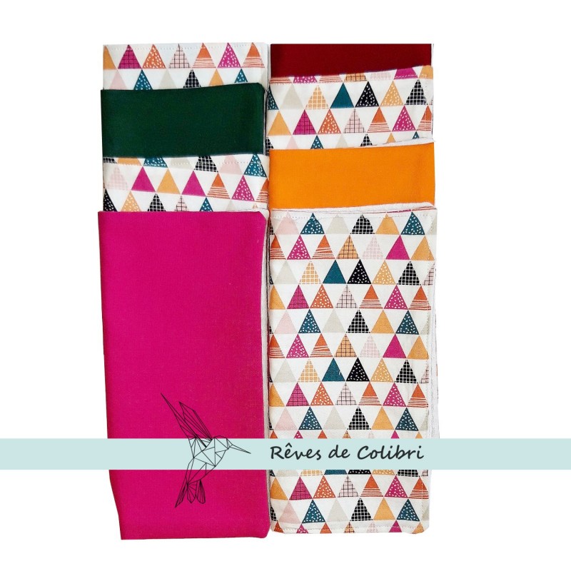 Essuie tout réutilisable motif "triangle"