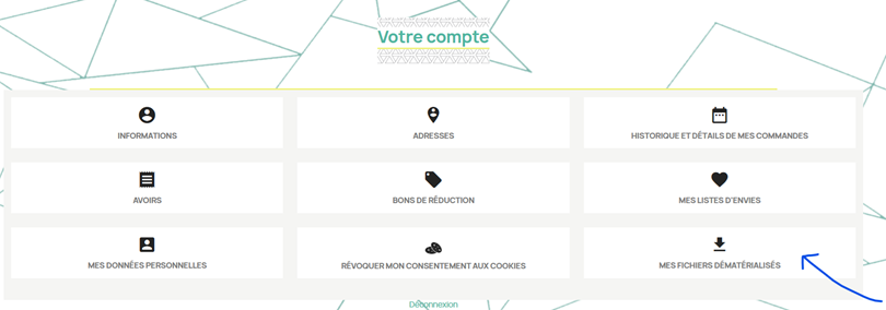 Mes fichiers dématérialisés